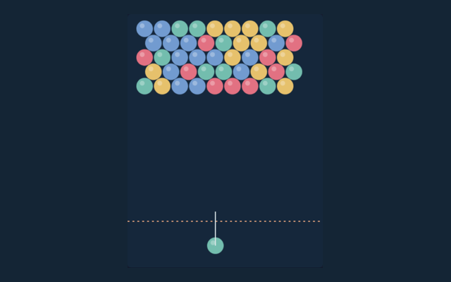 Bubble Shooter playing interface